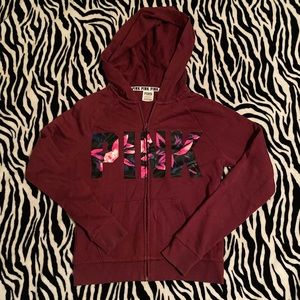 VS Pink full zip hoodie size XSmall